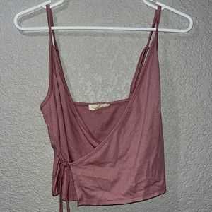 Mauve Wrap Crop Top